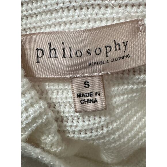 Philosophy creamy white dolman sleeves sweater size Small - Picture 3 of 9